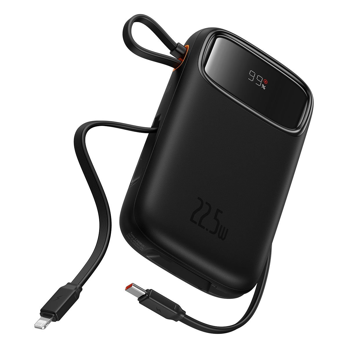 Baseus Q Pow 2 Dijital Ekranlı 22.5W 10.000 mAh Dual Kablolu Powerbank Siyah