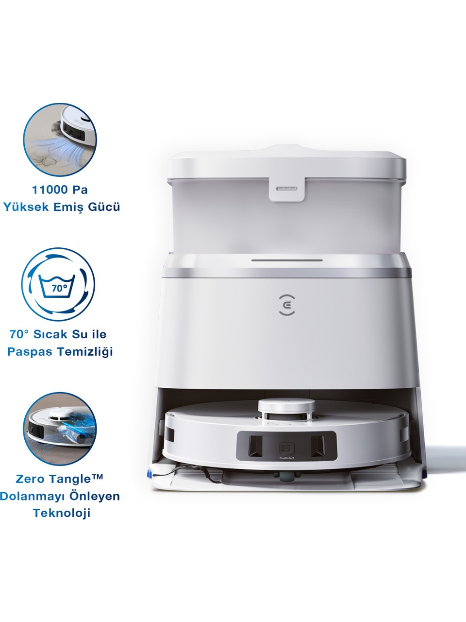 Ecovacs Deebot T30 Pro Omni Çöp İstasyonlu Akıllı Robot Süpürge