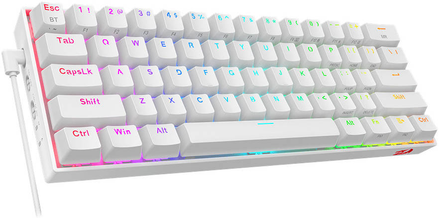 Redragon K530 Pro Draconic Brown Switch TKL TR Q RGB Beyaz Mekanik Kablosuz Gaming (Oyuncu) Klavye