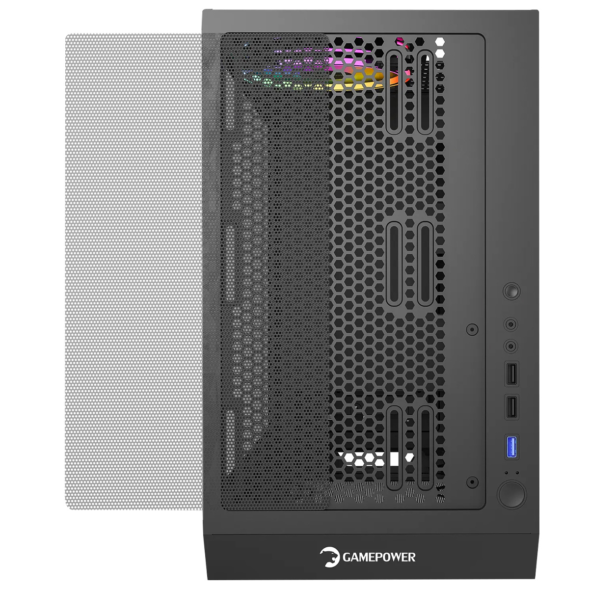 GamePower Flex 4*120mm A-RGB Fan ATX 550W 80+ Bronze Gaming Kasa 