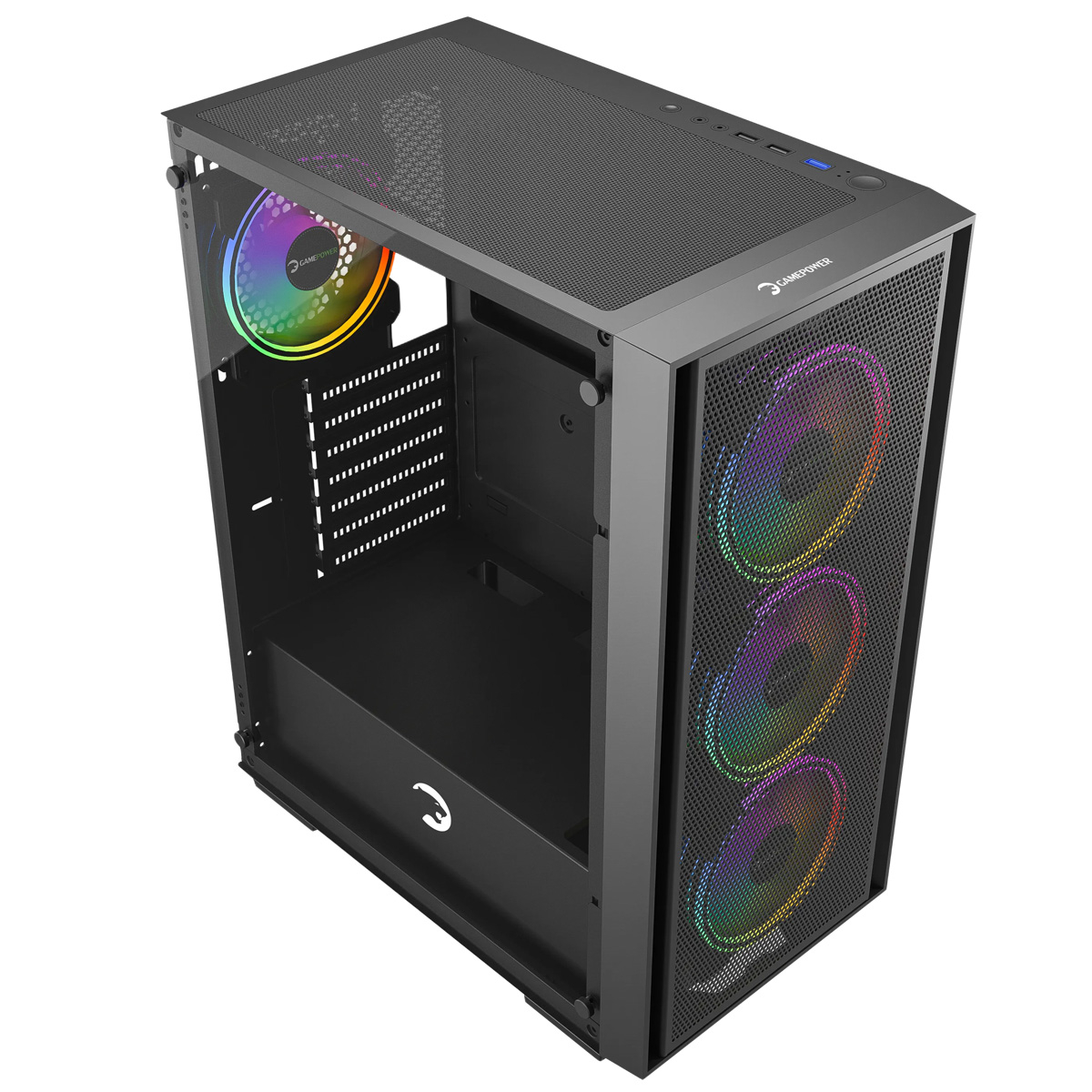 GamePower Flex 4*120mm A-RGB Fan ATX 650W 80+ Bronze Gaming Kasa 