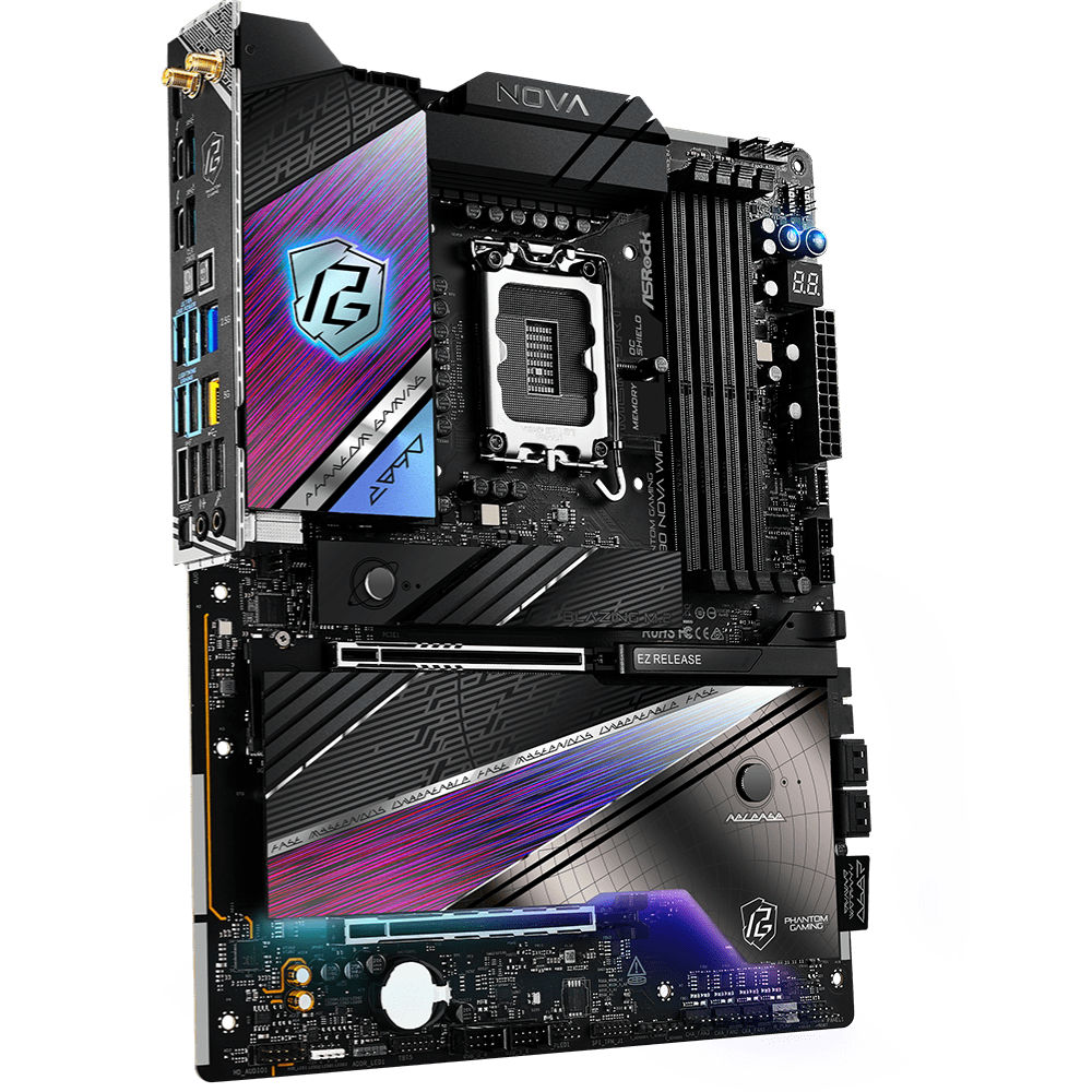 Asrock PHANTOM GAMING Z890 Nova WiFi LGA1851 DDR5 9600MHz+(OC) ATX Gaming (Oyuncu) Anakart