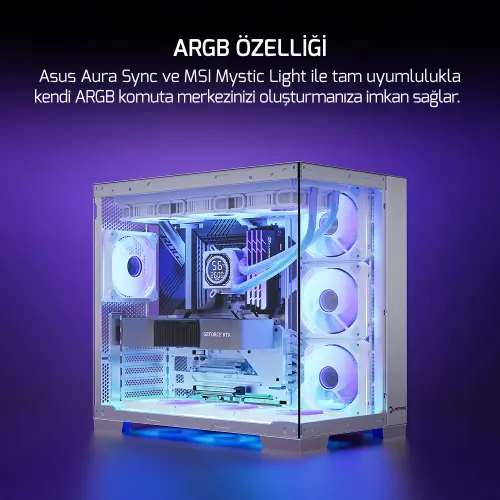 GamePower Skadi Square 360 ARGB Beyaz (RGB Borulu) 360mm Cpu Sıvı Soğutma 
