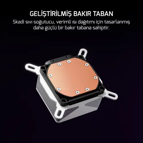 GamePower Skadi Square 360 ARGB Beyaz (RGB Borulu) 360mm Cpu Sıvı Soğutma 