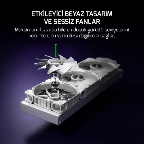 GamePower Skadi Square 360 ARGB Beyaz (RGB Borulu) 360mm Cpu Sıvı Soğutma 