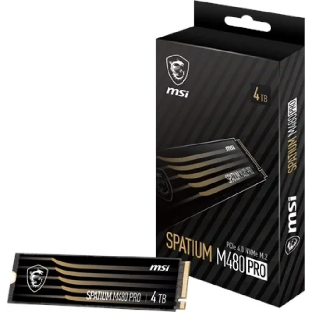 MSI Spatium M480 Pro 4TB PCIe 4.0 NVMe M.2 7400/7000MB/s SSD