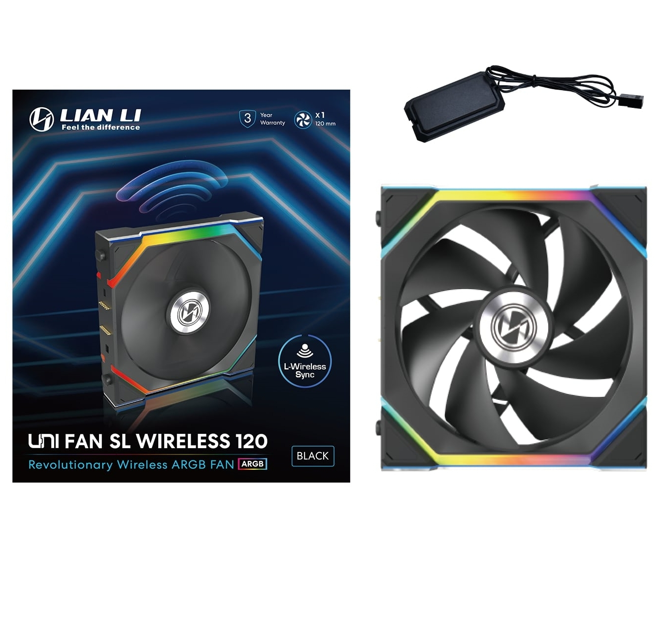 Lian Li UNI FAN SL WIRELESS 1x120mm Siyah Kasa Fanı (G99.12SL1W1B.00)