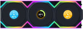 Lian Li UNI FAN REVERSE SL WIRELESS LCD 3x120mm Siyah Kasa Fanı (G99.12RSLLCD1W3B.00)