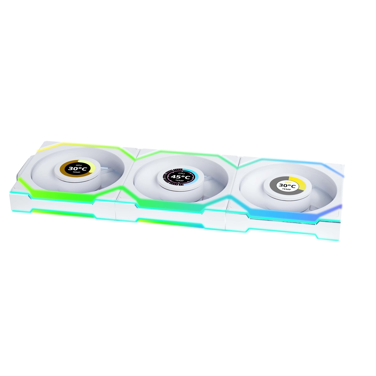 Lian Li UNI FAN REVERSE SL WIRELESS LCD 3x120mm Beyaz Kasa Fanı (G99.12RSLLCD1W3W.00)