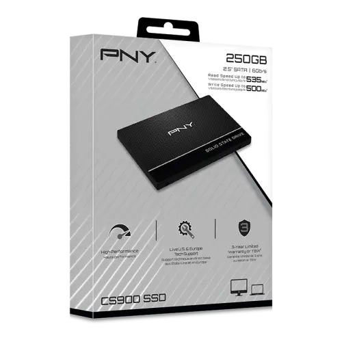 PNY CS900 500GB 550/500MB/s 2,5″ SATA3 SSD Disk (SSD7CS900-500-RB)