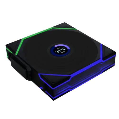 Lian Li UNI FAN TL WIRELESS LCD 1x120mm Siyah Kasa Fanı (G99.12TLLCD1W1B.00)