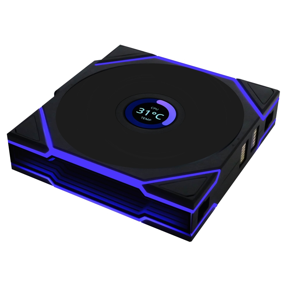 Lian Li UNI FAN TL WIRELESS LCD 1x120mm Siyah Kasa Fanı (G99.12TLLCD1W1B.00)
