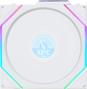 Lian Li UNI FAN TL WIRELESS LCD 1x120mm Beyaz Kasa Fanı (G99.12TLLCD1W1W.00)