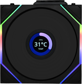 Lian Li UNI FAN REVERSE TL WIRELESS LCD 1x120mm Siyah Kasa Fanı (G99.12RTLLCD1W1B.00)