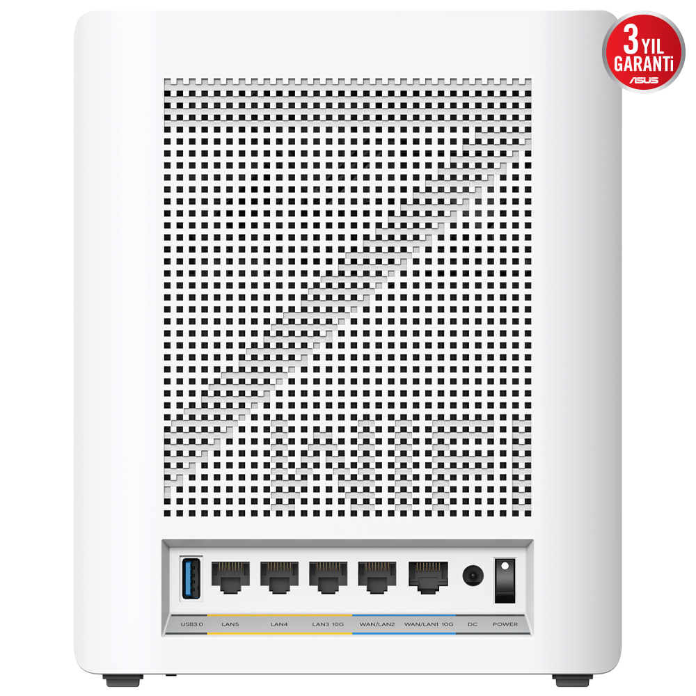 ASUS ZenWiFi BQ16 BE25000 Dört Bantlı Wi-Fi 7 Mesh Sistemi (Beyaz, Tekli Paket)