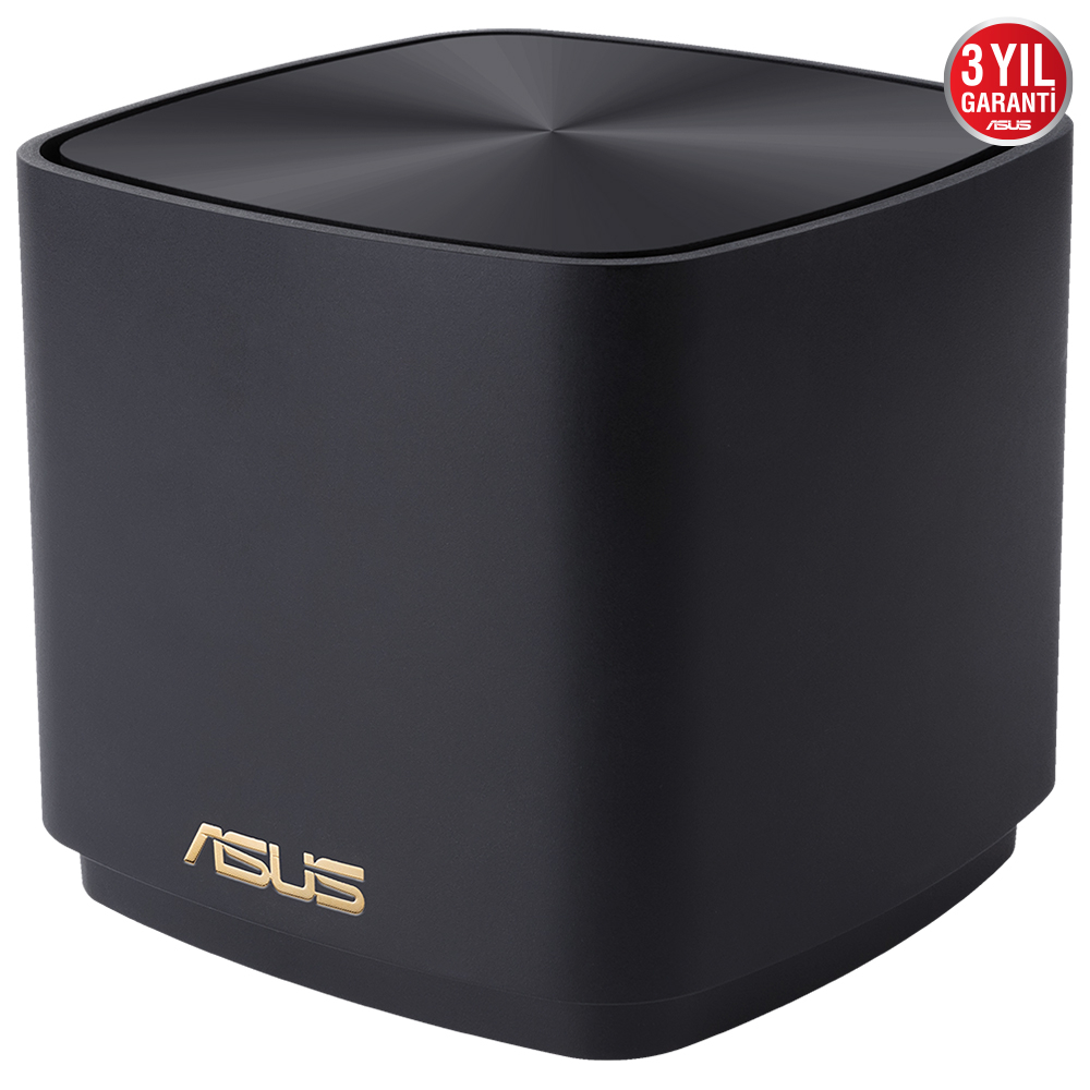 ASUS ZenWiFi AX Mini XD4 (W-3-PK) Tüm Evi Kapsayan Dual Band Wi-Fi 6 Mesh Sistemi (Siyah Üçlü Paket)