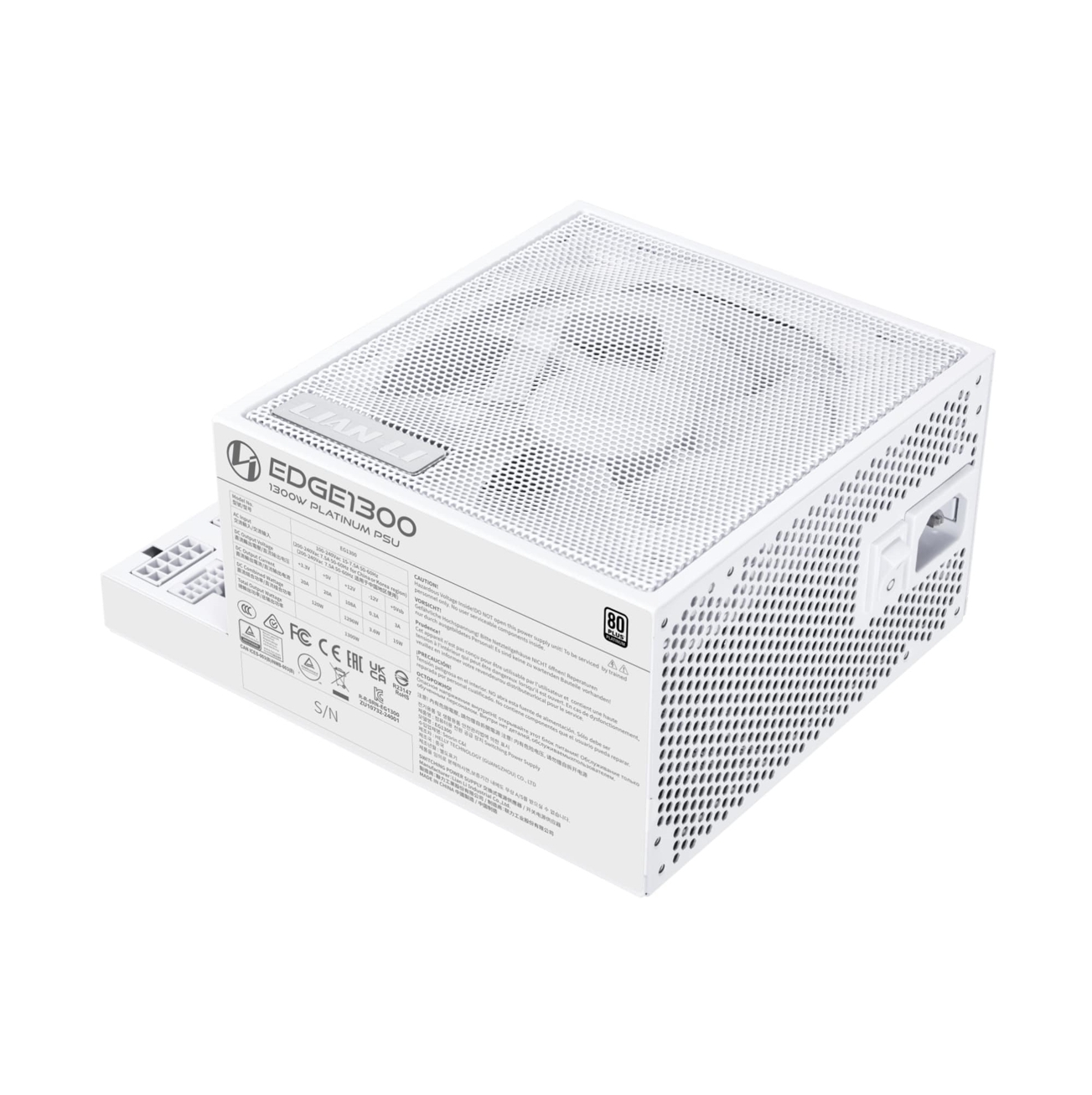 Lian Li Edge 850 Beyaz 850W 80+ Platinum ATX Power Supply (G9P.EG0850.WE00.EU)