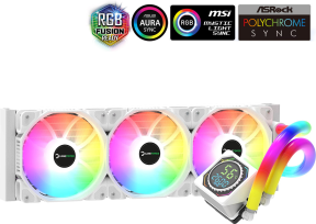 GamePower Skadi Square 360 ARGB Beyaz (RGB Borulu) 360mm Cpu Sıvı Soğutma