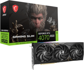 MSI GeForce RTX 4070 SUPER 12G GAMING SLIM WUKONG EDITION GDDR6X 192Bit DX12 Gaming (Oyuncu) Ekran Kartı