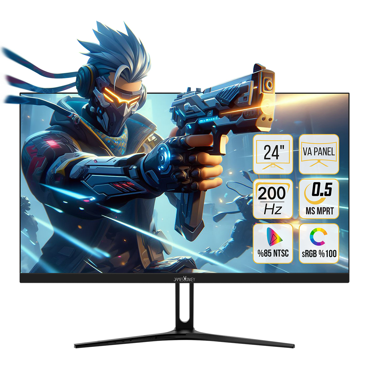 James Donkey Epic E10 23.8″ 200Hz 0.5Ms FHD VA Panel Gaming Monitör (Sıfır Ölü Piksel Garantili)