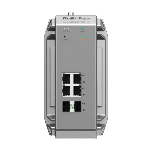 Ruijie - Reyee RG-NIS3100-4GT2SFP-HP 4 PoE Port+ 2 SFP Port 120W Yönetilebilir Endüstriyel Switch