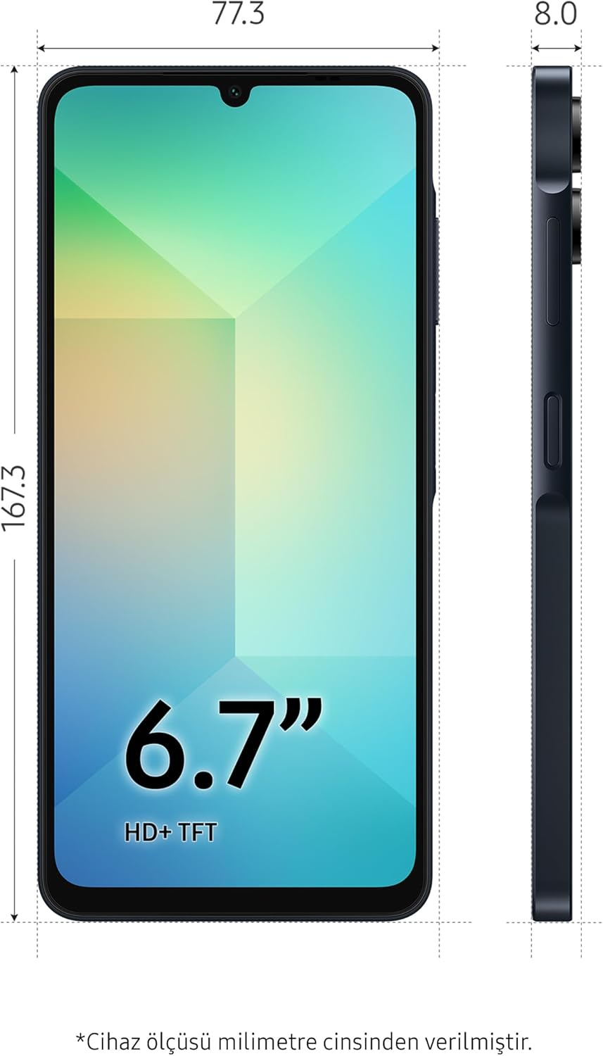 Samsung Galaxy A06 128GB 4GB RAM Siyah Cep Telefonu – Samsung Türkiye Garantili