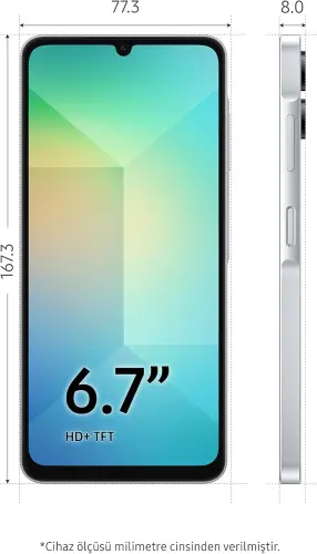 Samsung Galaxy A06 128GB 4GB RAM Mavi Cep Telefonu – Samsung Türkiye Garantili