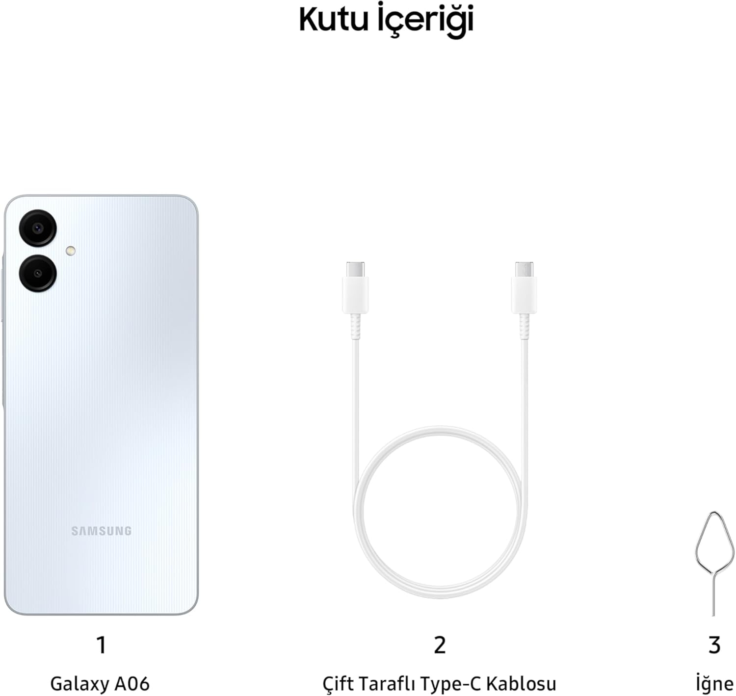 Samsung Galaxy A06 128GB 4GB RAM Mavi Cep Telefonu – Samsung Türkiye Garantili
