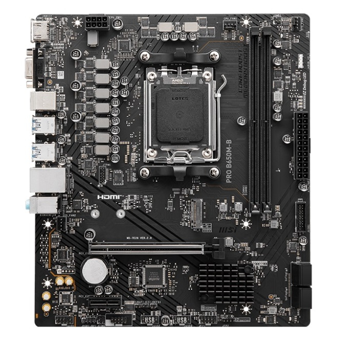 MSI PRO B650M-B DDR5 AMD B650 AM5 Soket DDR5 6800+(OC)MHz mATX Anakart