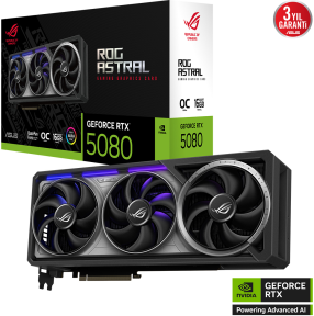 ASUS ROG Astral GeForce RTX 5080 ROG-ASTRAL-RTX5080-O16G-GAMING 16GB GDDR7 OC Edition 256 Bit Gaming (Oyuncu) Ekran Kartı