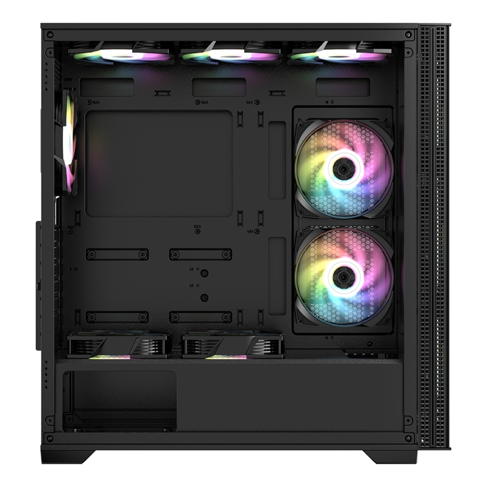 Frisby FC-9535G 650W 80+ 4x120mm RGB Fan Temperli Cam Mesh USB 3.0 ATX Mid-Tower Siyah Gaming (Oyuncu) Kasa