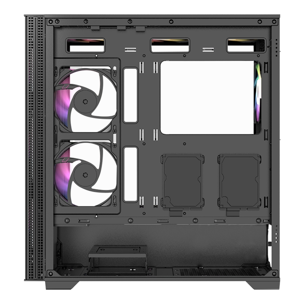 Frisby FC-9535G 650W 80+ 4x120mm RGB Fan Temperli Cam Mesh USB 3.0 ATX Mid-Tower Siyah Gaming (Oyuncu) Kasa