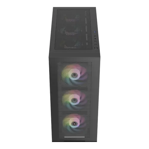 Frisby FC-9535G 650W 80+ 4x120mm RGB Fan Temperli Cam Mesh USB 3.0 ATX Mid-Tower Siyah Gaming (Oyuncu) Kasa