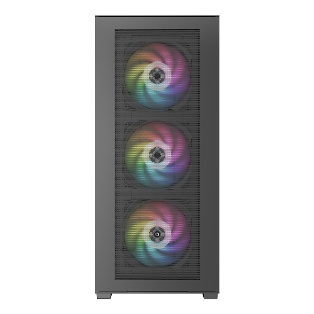 Frisby FC-9535G 650W 80+ 4x120mm RGB Fan Temperli Cam Mesh USB 3.0 ATX Mid-Tower Siyah Gaming (Oyuncu) Kasa