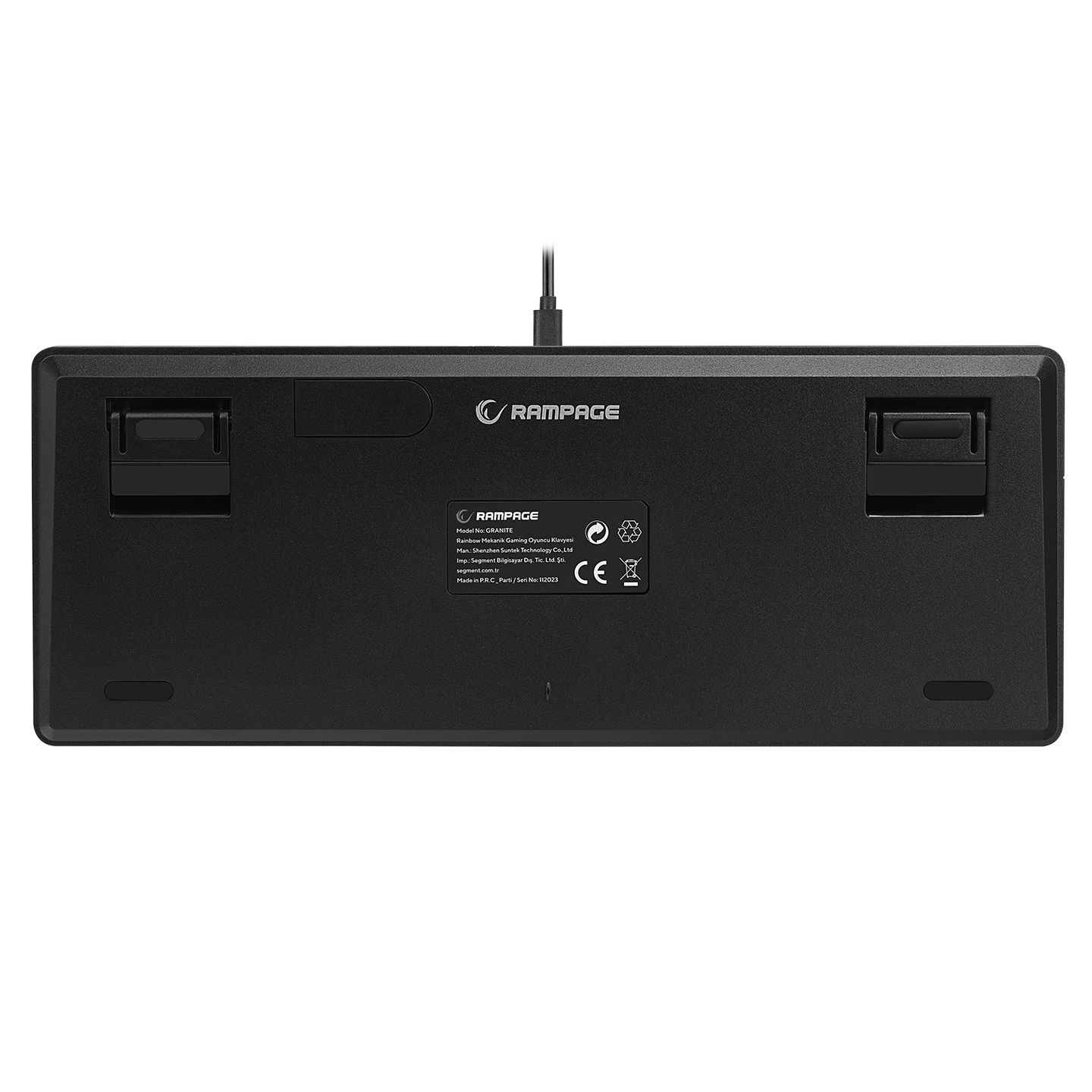 Rampage GRANITE Siyah/Gri Low Profile Red Switch Mekanik Gaming (Oyuncu) Klavye