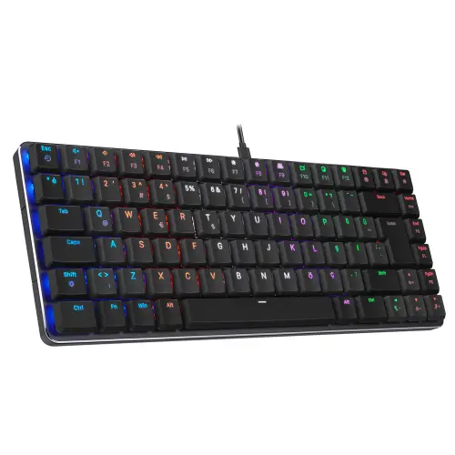 Rampage GRANITE Siyah/Gri Low Profile Red Switch Mekanik Gaming (Oyuncu) Klavye