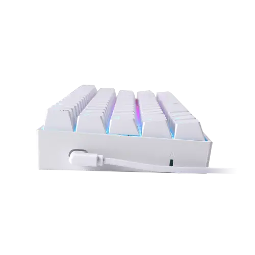 Redragon K630W-RGB Dragonborn Blue Switch %60 TR Q Beyaz Mekanik Kablolu Gaming (Oyuncu) Klavye