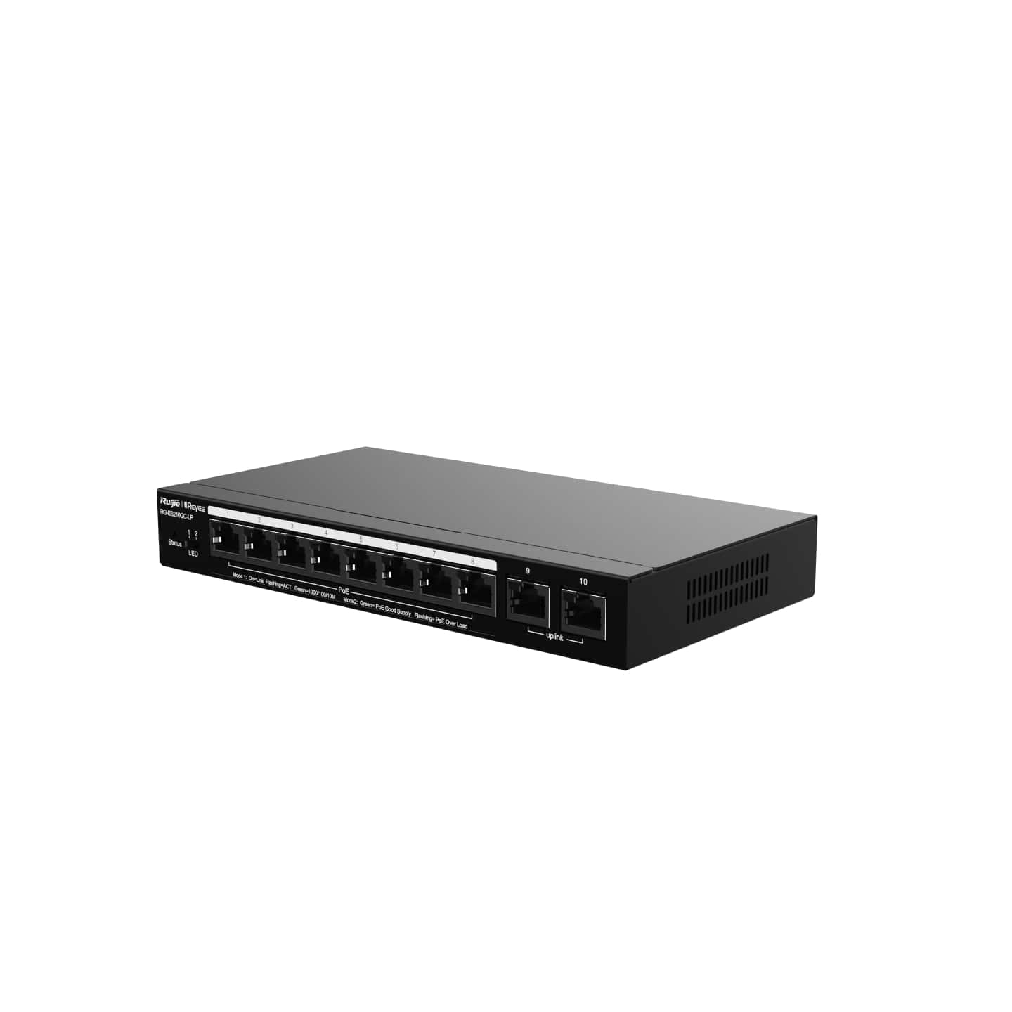 Ruijie Reyee RG-ES210GC-LP 8XGE-2XGE 10 Port Gigabit Yönetilebilir PoE Switch