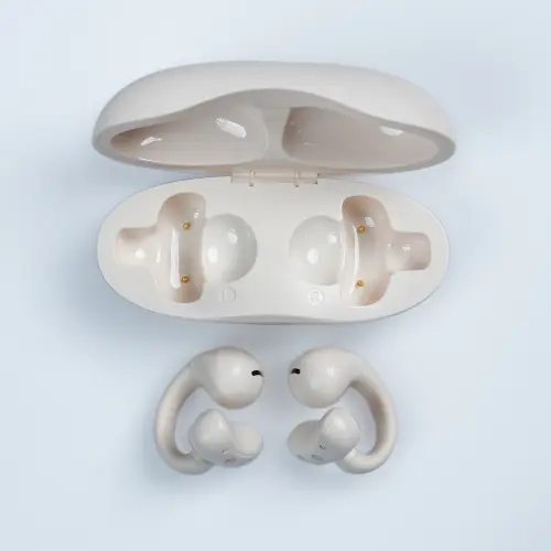 TopG Vox Q4 Ear Clip Bej Kulak İçi Bluetooth Kulaklık