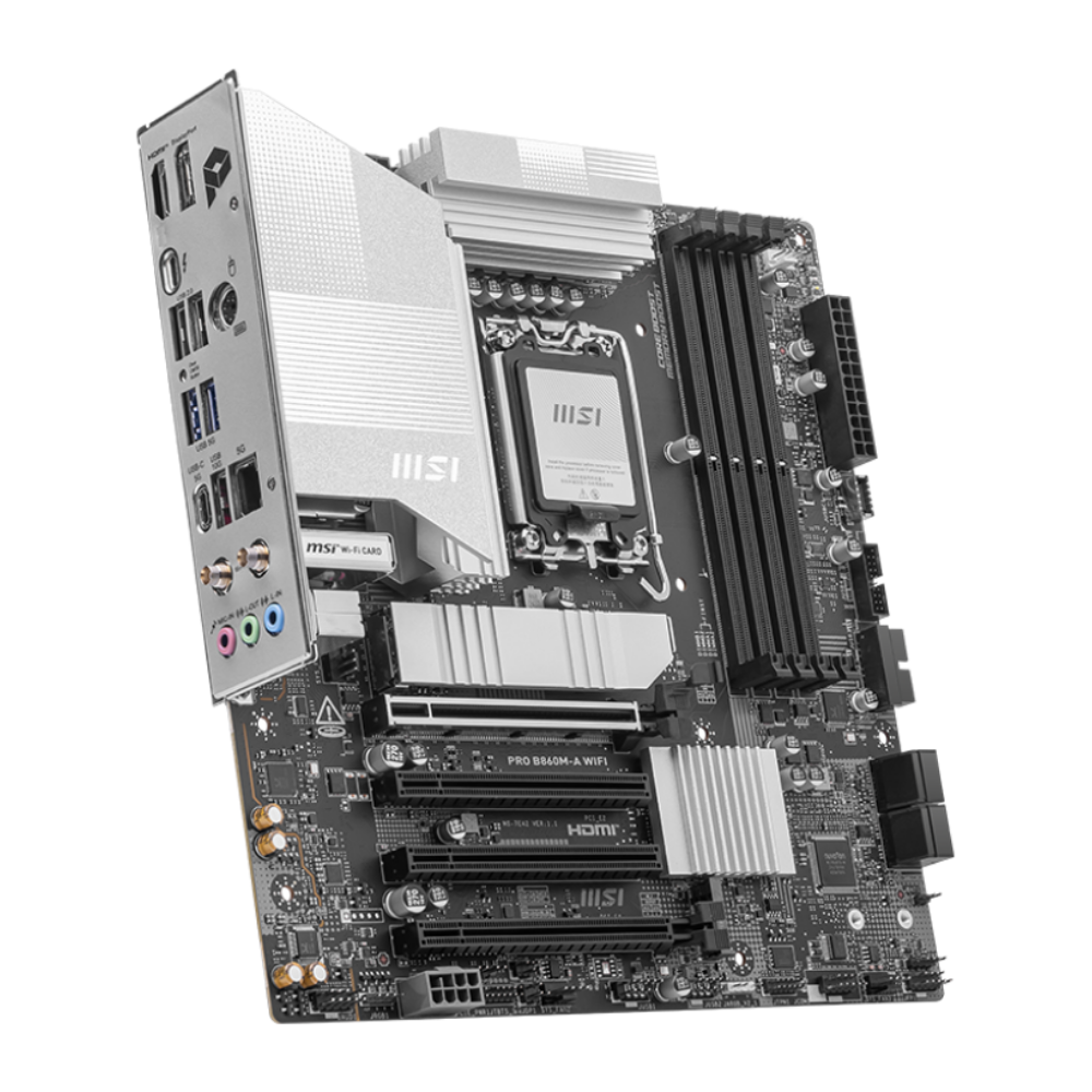 Msı PRO B860M-A WIFI Intel B860 Soket 1851 DDR5 8800+(OC)MHz mATX Gaming (Oyuncu) Anakart