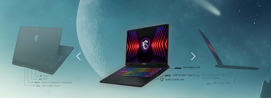 MSI Crosshair 16 HX D14VFKG-245TR i7-14700HX 16″ QHD 240Hz W11 Gaming Notebook
