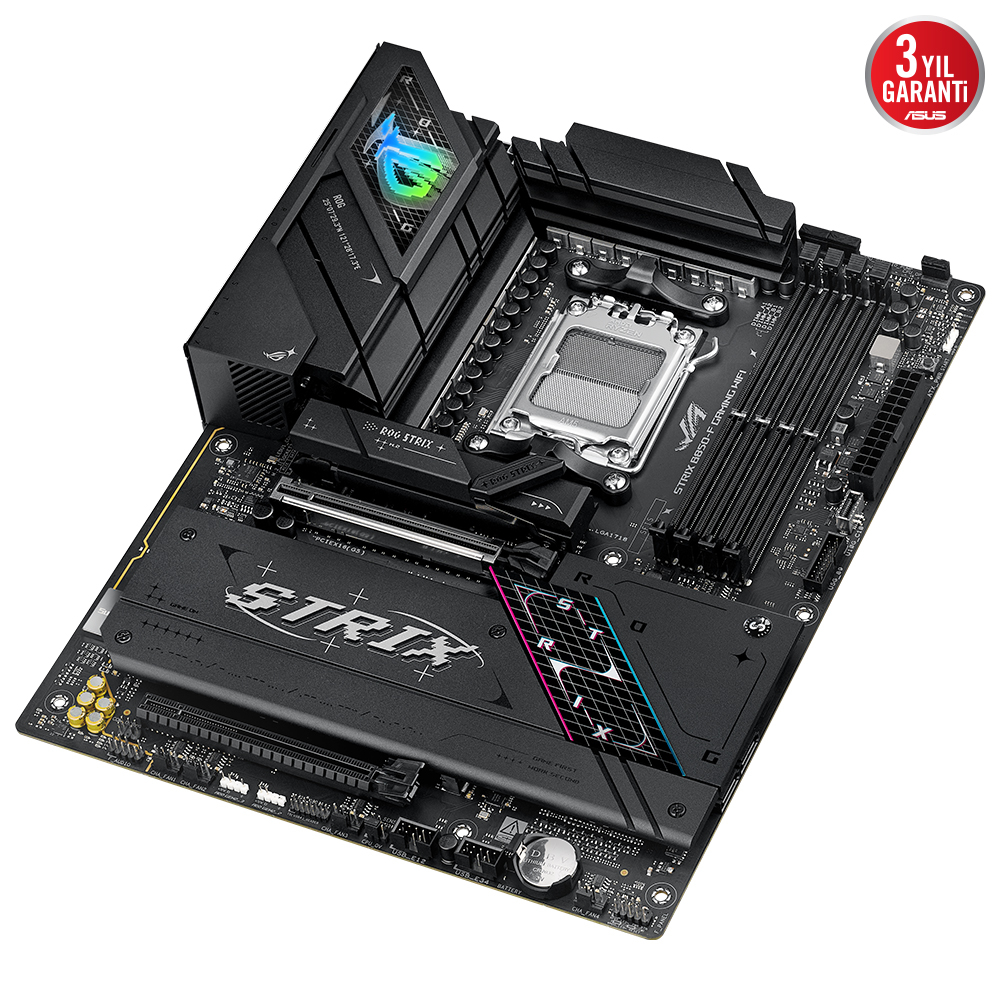 ASUS ROG STRIX B850-F GAMING WIFI AMD B850 Soket AM5 DDR5 8000+(OC)MHz ATX Gaming (Oyuncu) Anakart
