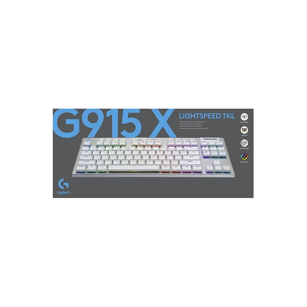 Logitech G915 X LIGHTSPEED TKL Low-Profile Wireless Beyaz Gaming (Oyuncu) Klavye - 920-012737
