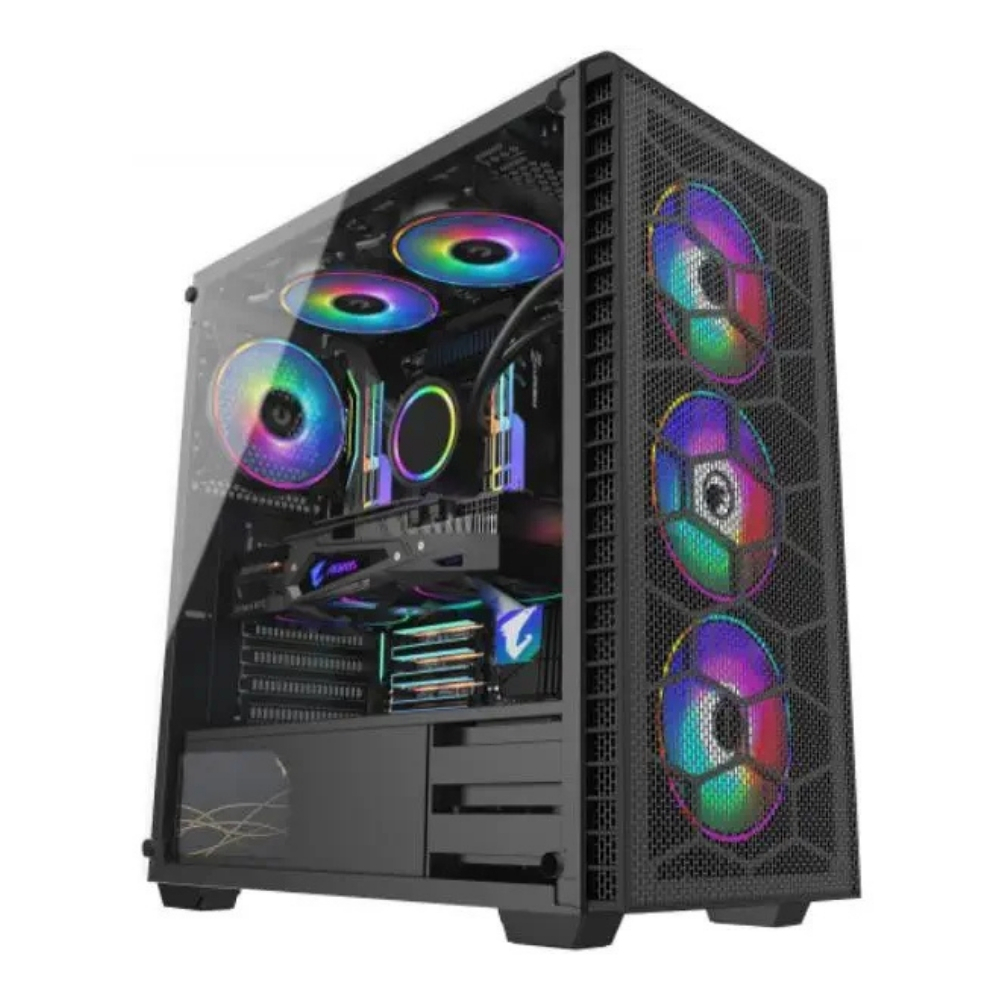 GamePower Horizon Gaming MESH 4*120mm RGB Fan Mesh Kasa RGB Kontrolcü ve Uzaktan Kumanda