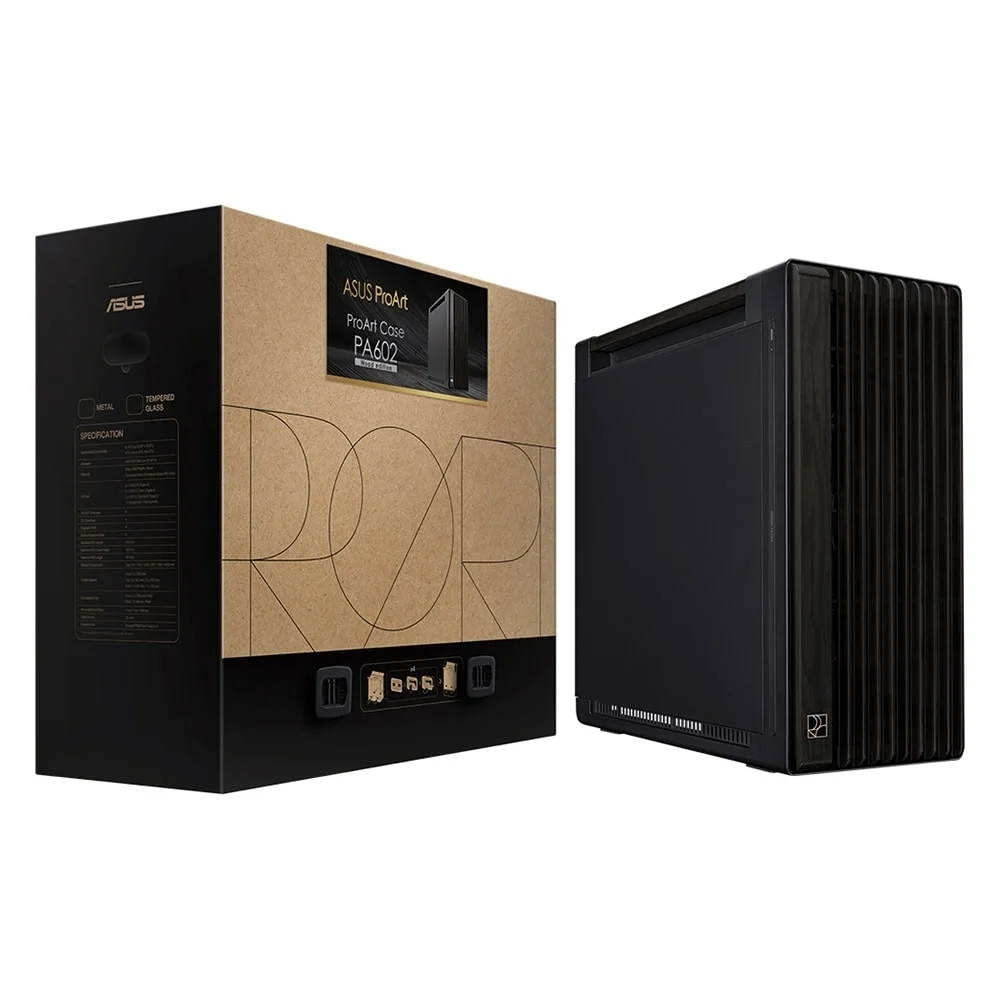 ASUS ProArt PA602 Wood Edition USB 3.2 Metal Panel ATX Mid-Tower Gaming (Oyuncu) Kasa (90DC00J0-B09020)