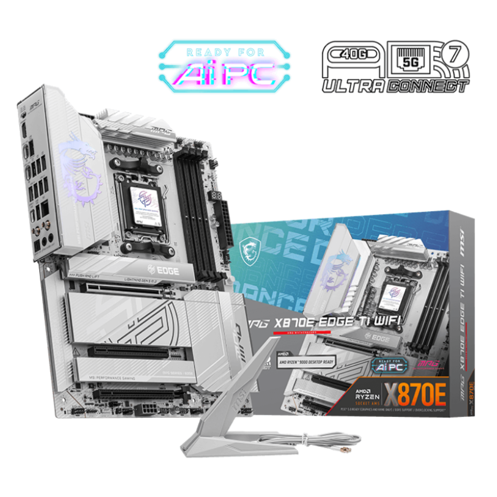 MSI MAG X870E EDGE TI Soket AM5 DDR5 8400(OC)MHz ATX Gaming Anakart