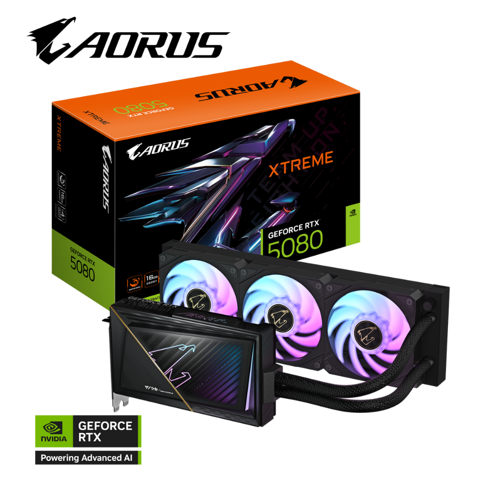 Gigabyte AORUS GeForce RTX 5080 XTREME WATERFORCE GV-N5080AORUSX W-16GD 16G 256bit Gaming (Oyuncu) Ekran Kartı