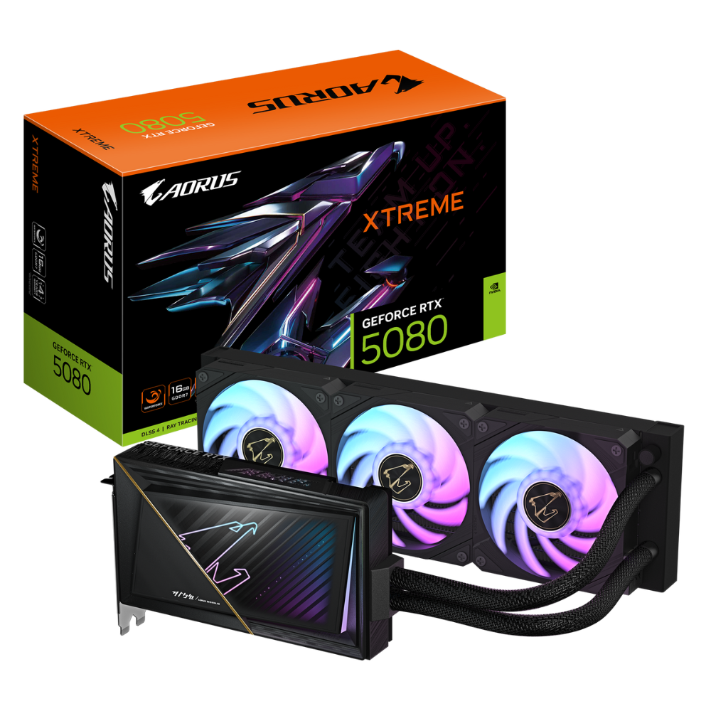 Gigabyte AORUS GeForce RTX 5080 XTREME WATERFORCE GV-N5080AORUSX W-16GD 16G 256bit Gaming (Oyuncu) Ekran Kartı