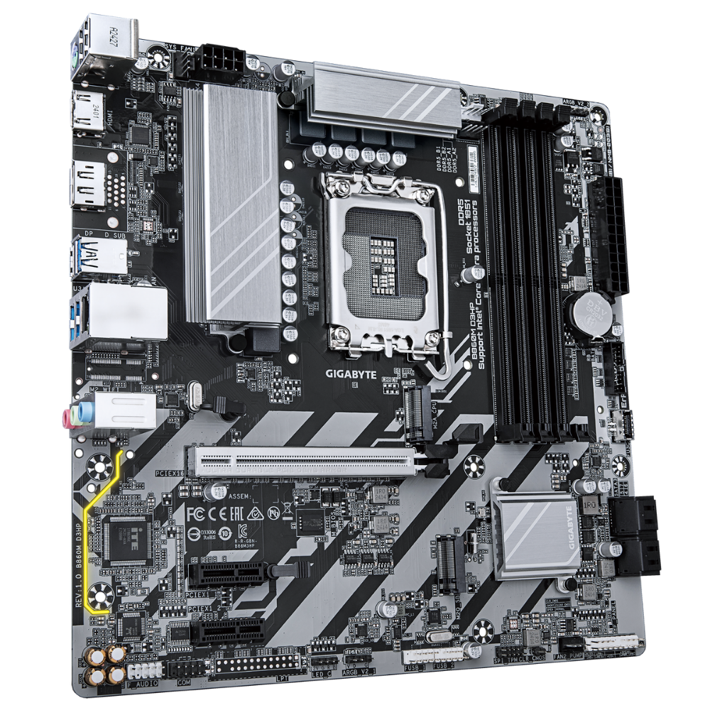 Gigabyte B860M D3HP Intel B860 Soket 1851 DDR5 9066(OC)MHz mATX Gaming (Oyuncu) Anakart