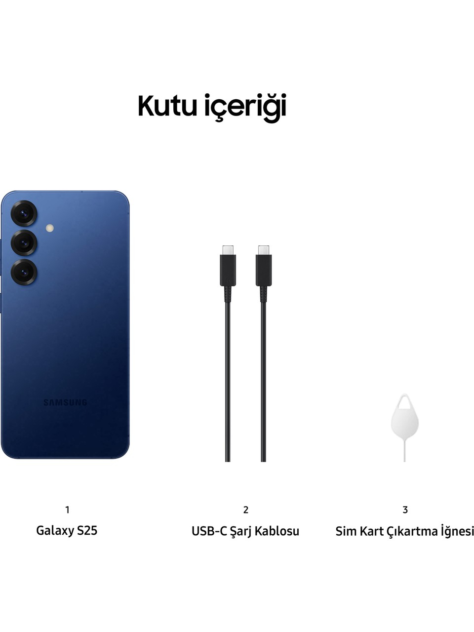Samsung Galaxy S25 128GB 12GB RAM Lacivert Cep Telefonu – Samsung Türkiye Garantili